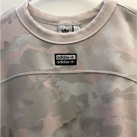 Adidas Camo Pullover Cropped Sweater / M - Picture 3 of 6